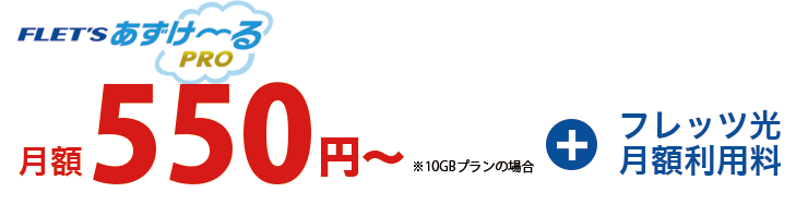 フレッツあずけ～るPROは月額550円～